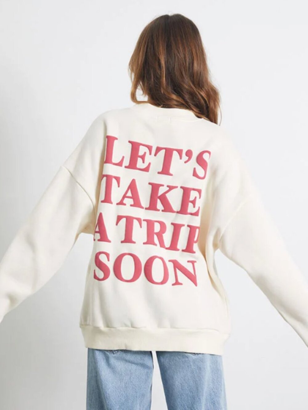 YLLW THE LABEL Let's Take A Trip Soon Crew Neck Sweatshirt L